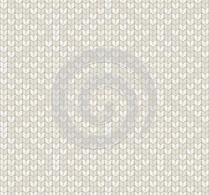 Knitwear grey texture. Jacquard knitting seamless pattern. Vector background