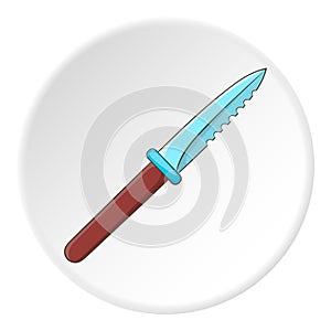 Knive icon, cartoon style
