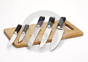 Knives on breadboard