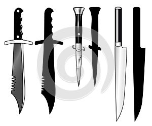 Knives - hunting, switchblade, carving