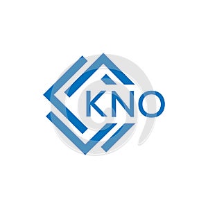 KNO letter logo design on white background. KNO creative circle letter logo concep