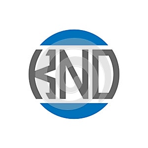 KNO letter logo design on white background. KNO creative initials circle logo concept. KNO letter design