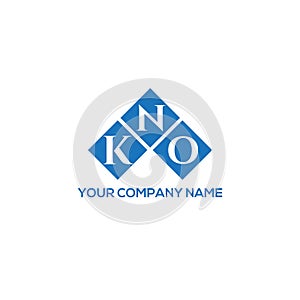 KNO letter logo design on WHITE background. KNO creative initials letter logo concept.