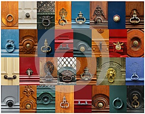 Knobs and handles collage photo