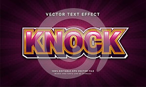 Knock 3d text style effect