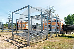 Knock Down House Structures as under construction,