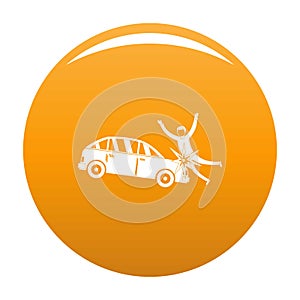 Knock down icon orange