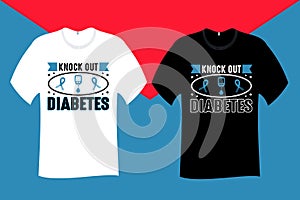 Knock out Diabetes T Shirt Design