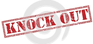 Knock out red stamp