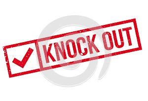 Knock Out rubber stamp