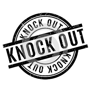 Knock Out rubber stamp