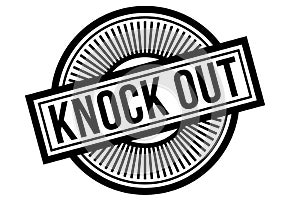 Knock Out typographic stamp