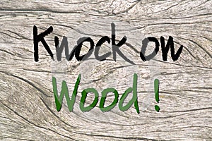 Knock on wood on wood