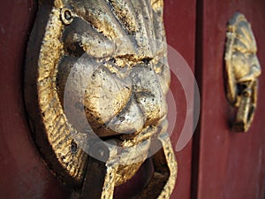 Knockers on a door