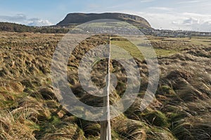 Knocknarea hill and Strandhill town, county Sligo,