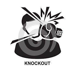 Knockout icon isolated on background