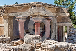 Knossos, Cnossos palace, also Knossus Cnossus, museum in Crete, Greece photo