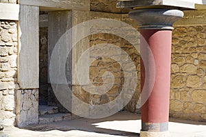 Knossos palace at Crete, Greece Knossos Palace, is the largest Bronze Age archaeological site on Crete and the ceremonial and poli