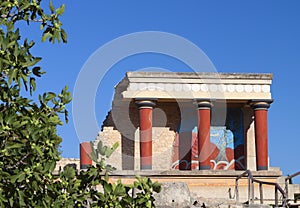 Knossos palace at Crete island in Greece