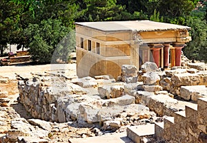 Knossos Palace of king Minos, Crete, Greece.