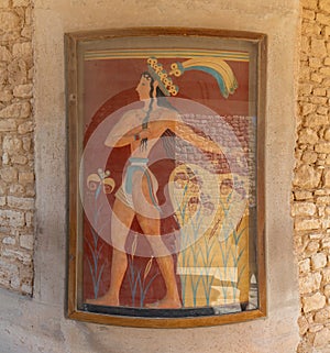 Knossos Palace - Prince of the Lilies Fresco