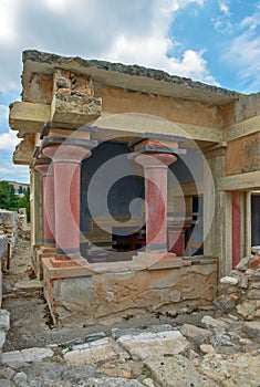 Knossos palace ruins on Crete, Greece