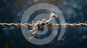A Knot on Fraying Rope.AI generated image