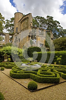 Knot garden in castle