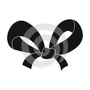 Knot, ornamentals, frippery, and other web icon in black style.Bow, ribbon, decoration, photo