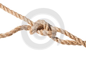 knot of slipped figure-eight noose close up