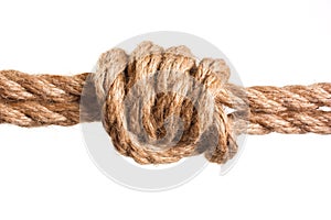 Knot tied by a rope