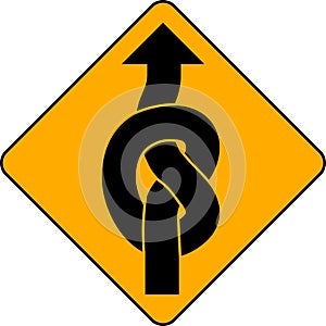 Knotted arrow sign