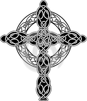 Knotted celtic cross stencil