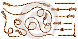 Knotted ropes with tassels or cords, string, knot