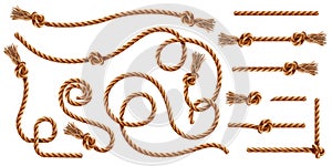 Knotted ropes with tassels or cords, string, knot photo