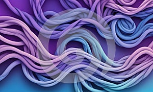 Knotted Shapes in Purple Cornflower blue