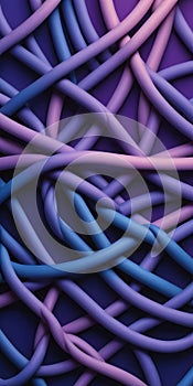 Knotted Shapes in Purple and Navy