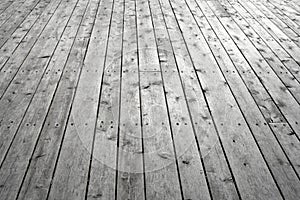 Knotty wooden floor photo