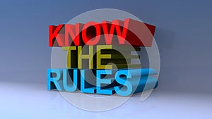 Know the rules on blue