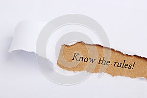 Know the rules! photo