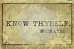 Know thyself photo