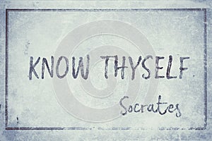 Know thyself Socrates cyan