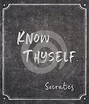 Know thyself Socrates quote