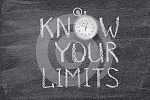 Know your limits watch photo
