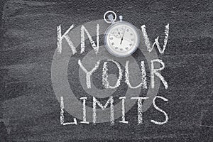 Know your limits watch