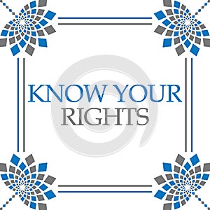 Know Your Rights Blue Grey Floral Square