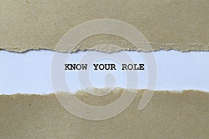 know your role on white paper