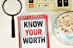 Know your worth. A widget to display text in Notepad.