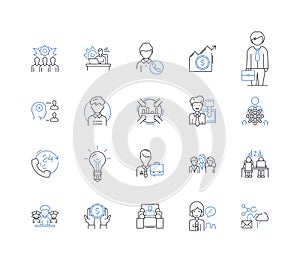 Knowledge acquisition line icons collection. Learning, Education, Understanding, Wisdom, Experience, Insight