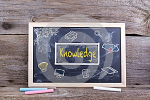 Knowledge on blackboard. School Education Academics Study Concept